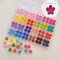 96pcs Mini Flower Hair Clips - 24 Multicolors in Organizer Box